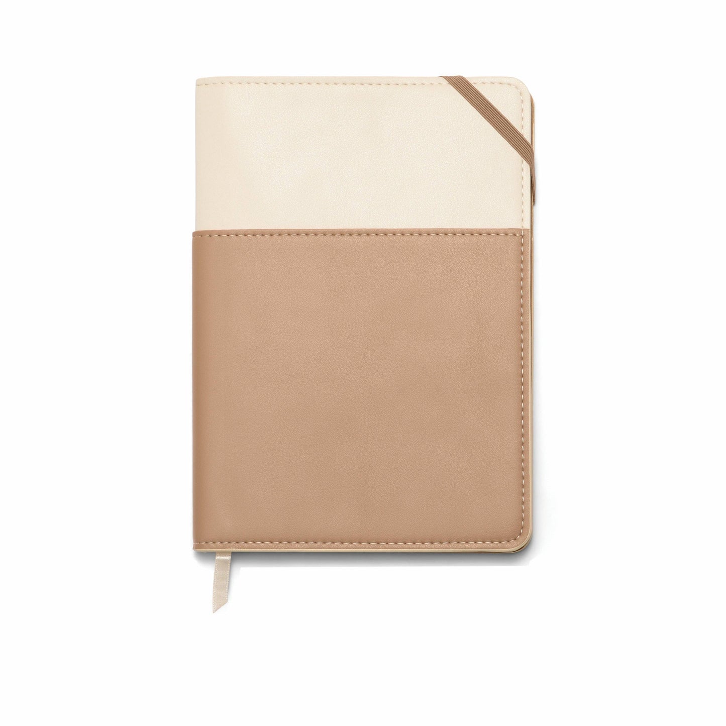 Designworks Collective -| Vegan Leather Pocket Journal | Ivory & Taupe