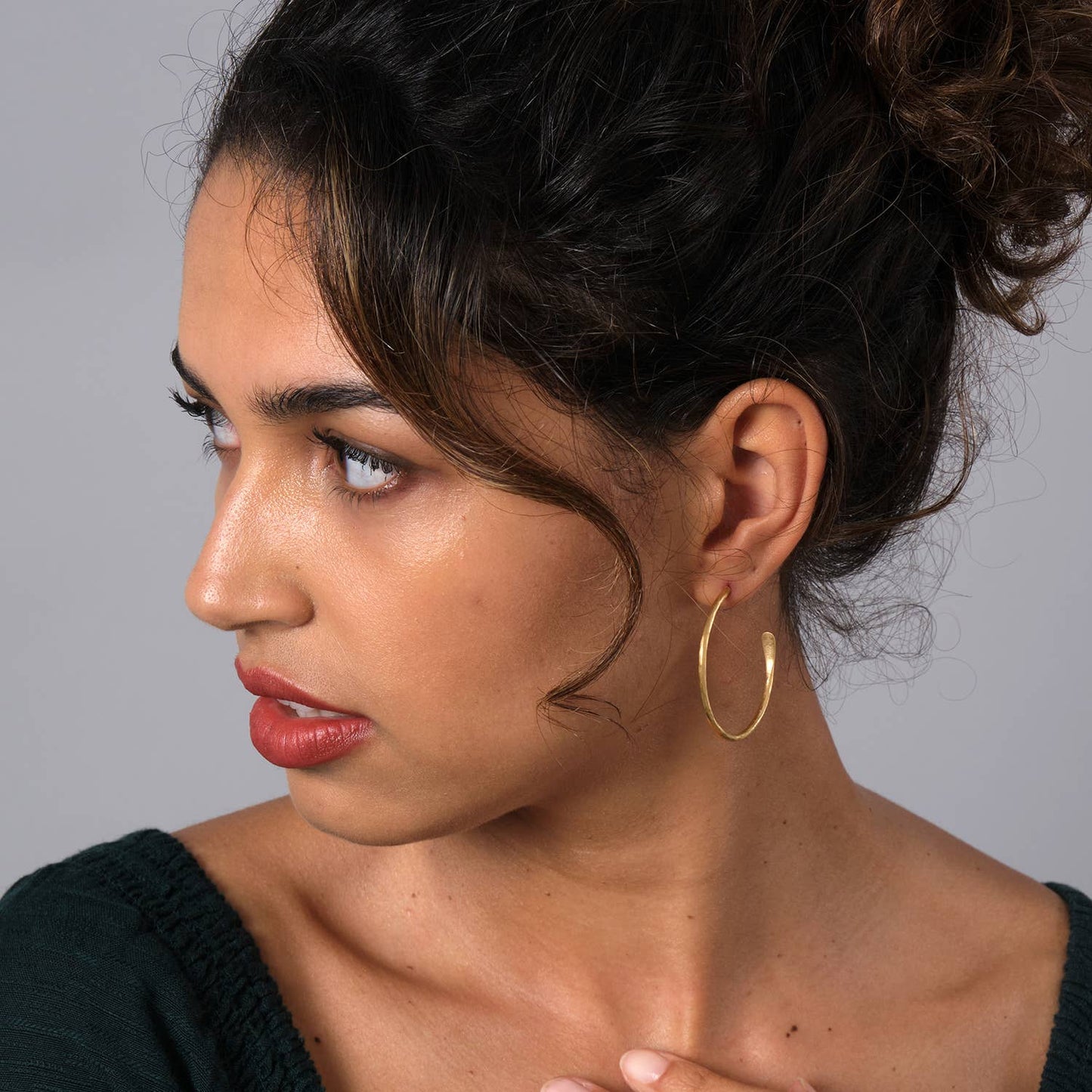 Just Trade | Plated Essentials Large Hoops Gold