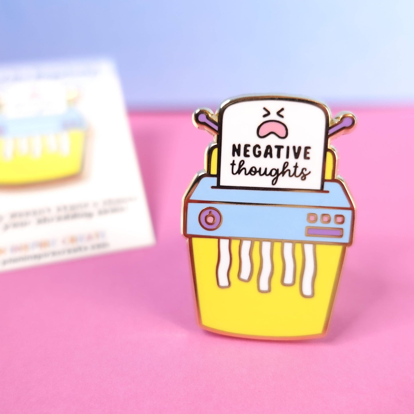 Sunshine Lane | Shred Your Negative Thoughts Enamel Pin