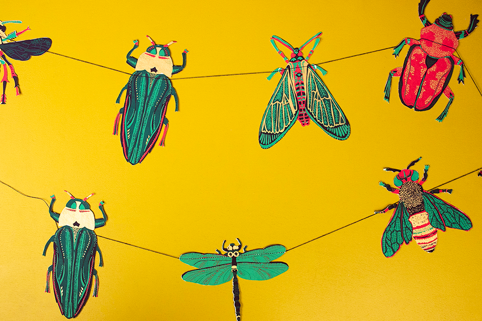 East End Press | Sewn Garland | Insects