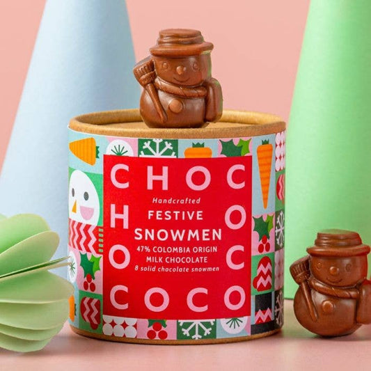 Chococo | 47% Colombia Milk Chocolate Mini Snowmen Tube