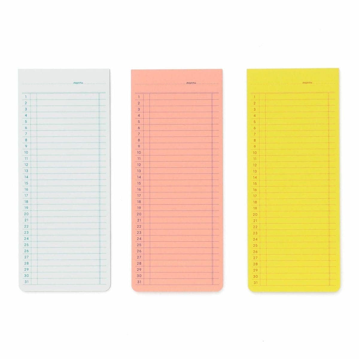 Penco | Sticky Memo Pad Monthly | Yellow