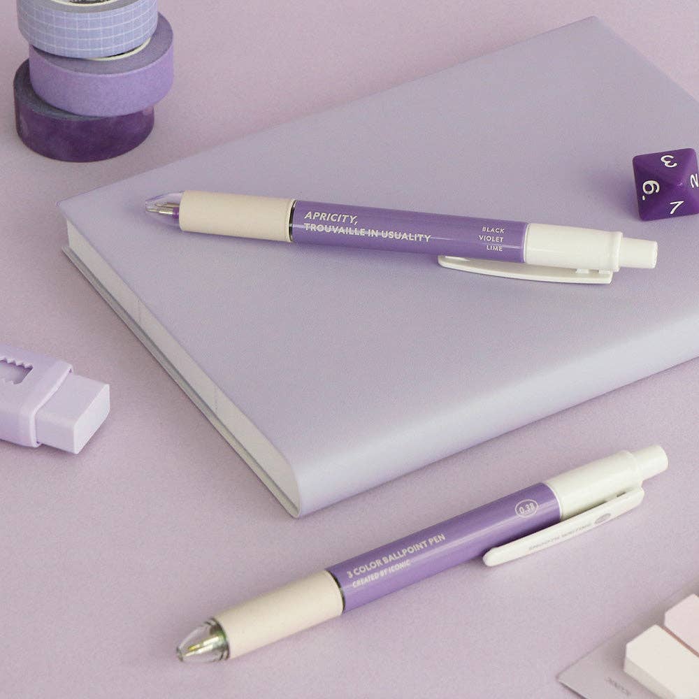 Iconic | Smooth 3 Colour Pen 0.38mm | Purple