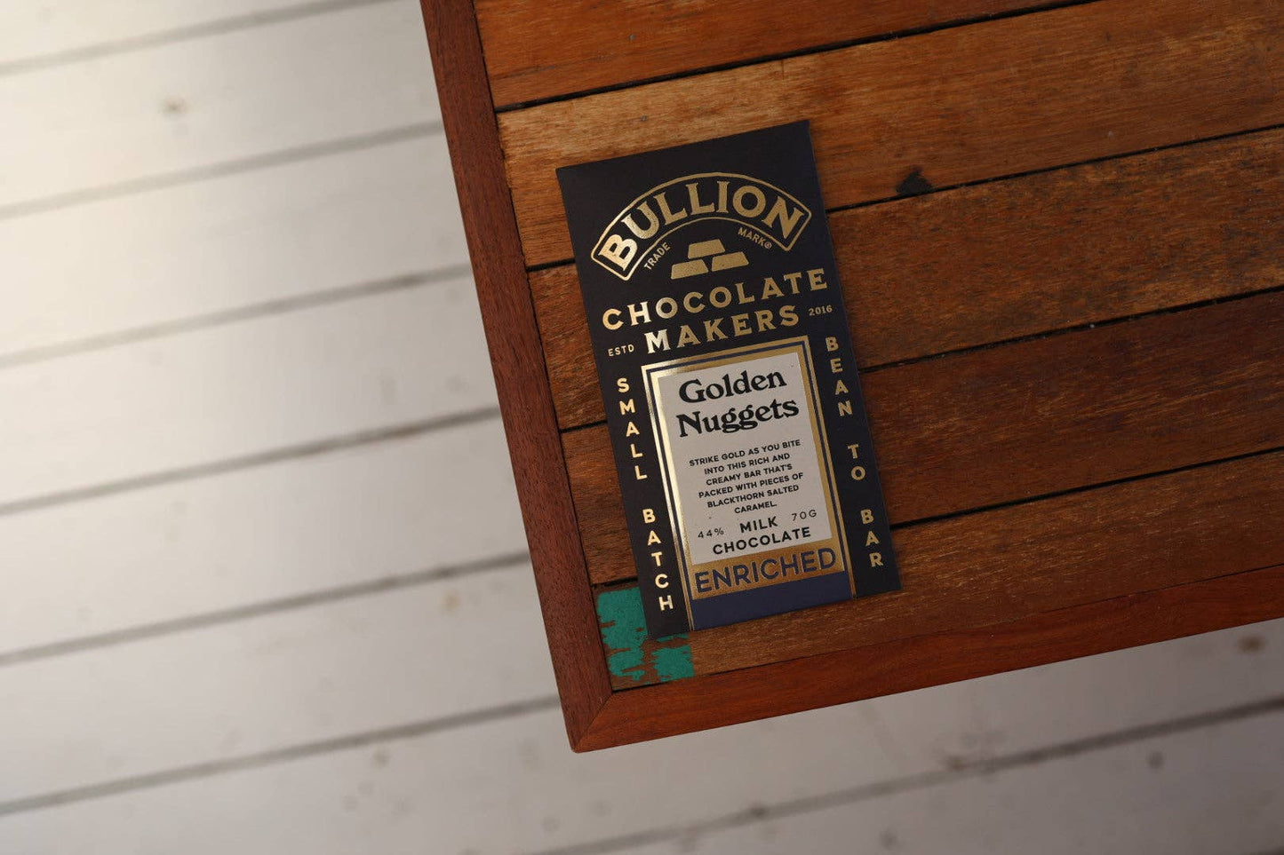 Bullion Chocolate | Milk Enriched Bar | Golden Nugget