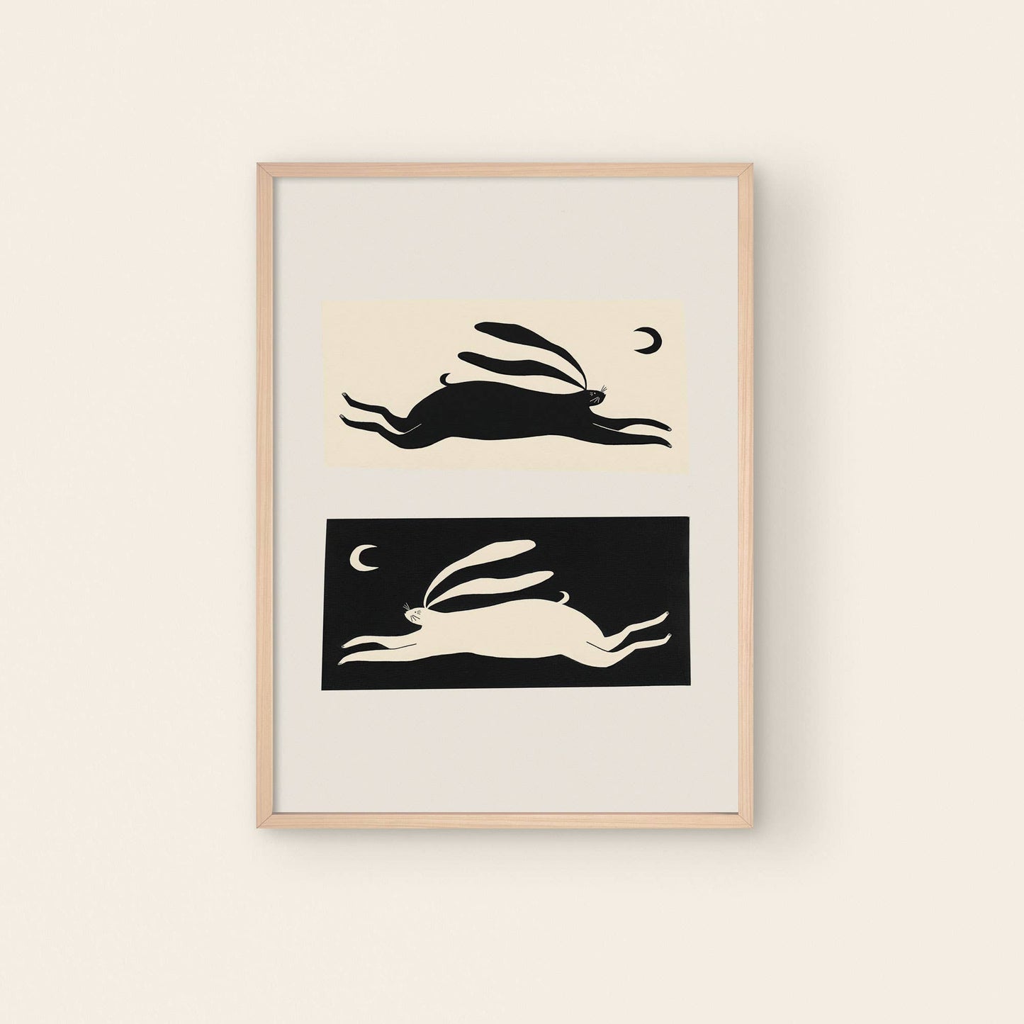 Little Black Cat | A4 Print | Negative / Positive Hare