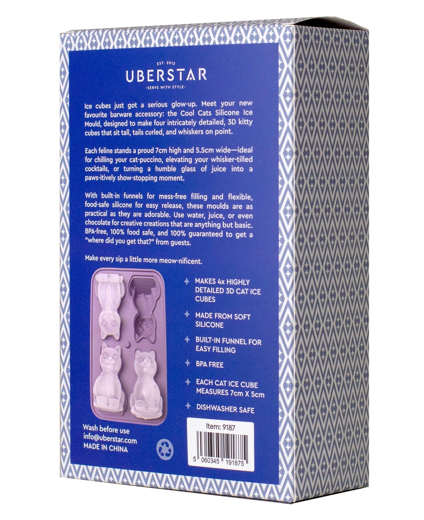 UBERSTAR | Silicone Cool Cat 3D Ice Cube Tray