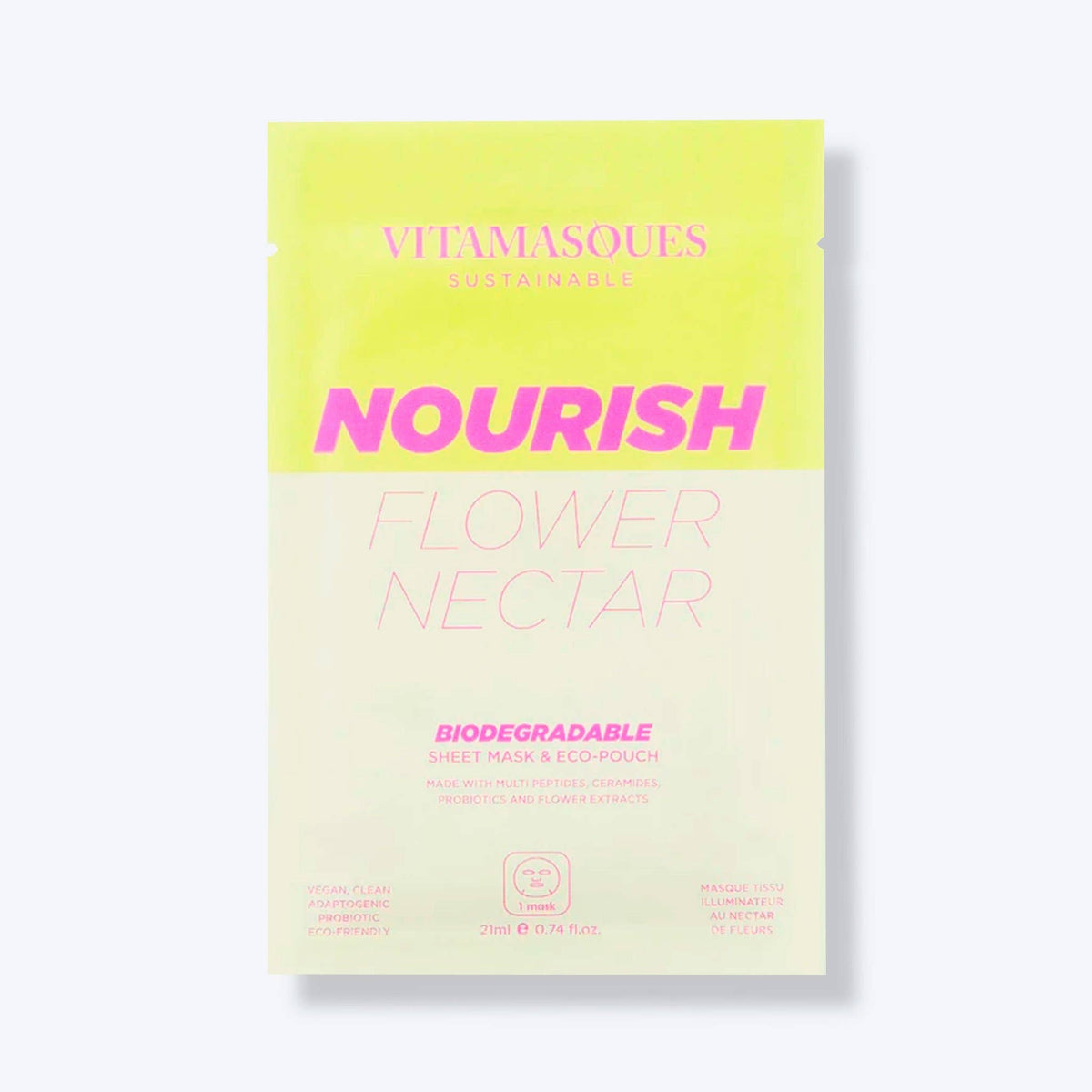 Vitamasques | Nourish Flower Nectar Biodegradable Face Sheet Mask