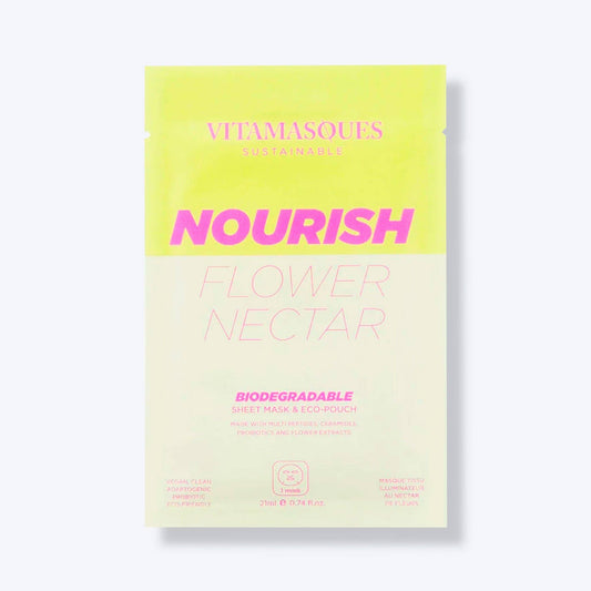 Vitamasques | Nourish Flower Nectar Biodegradable Face Sheet Mask