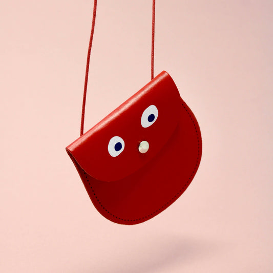 Ark |  Googly Eye String Purse | Red