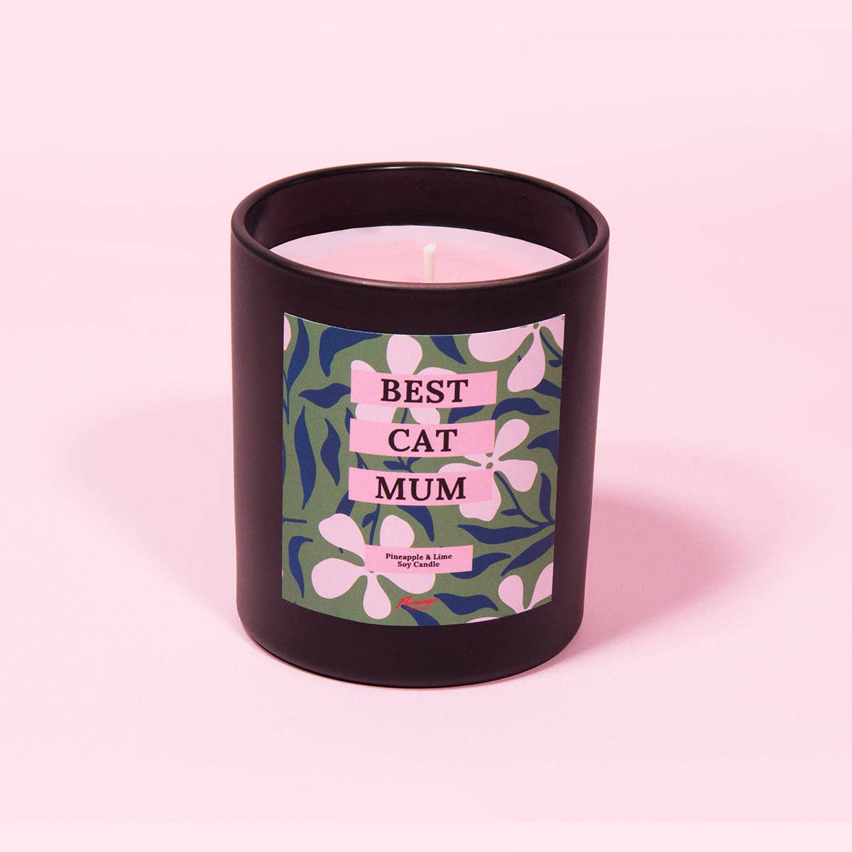 Flamingo Candles | Scented Glass Candle | Pineapple & Lime | Best Cat Mum