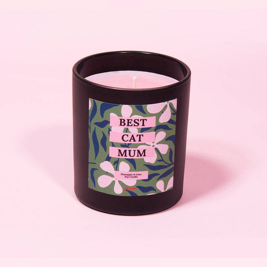 Flamingo Candles | Scented Glass Candle | Pineapple & Lime | Best Cat Mum