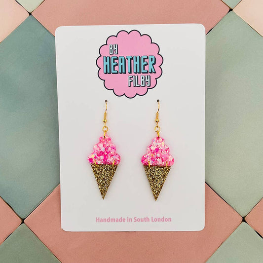 By Heather Filby | Glitzy Glitter Earrings | Ice Cream
