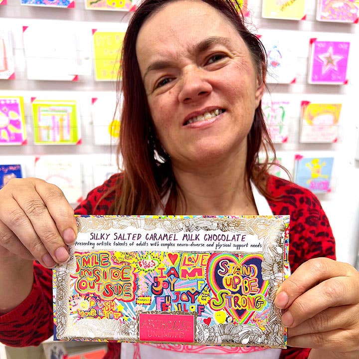 ARTHOUSE Unlimited | Full of Joy, Silky Milk Salted Caramel Chocolate Bar