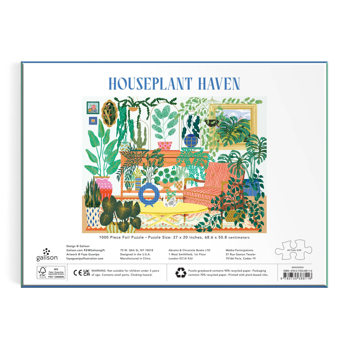 Jigsaw | 1000 Piece Foil Puzzle | Houseplant Haven
