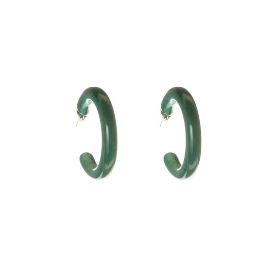 Just Trade | Magda Large Hoop Studs Teal