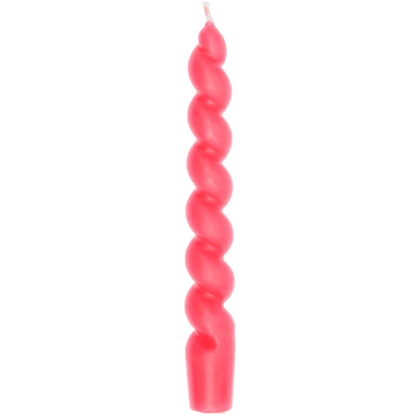 Rico | Spiral Candle | Soft Neon Pink