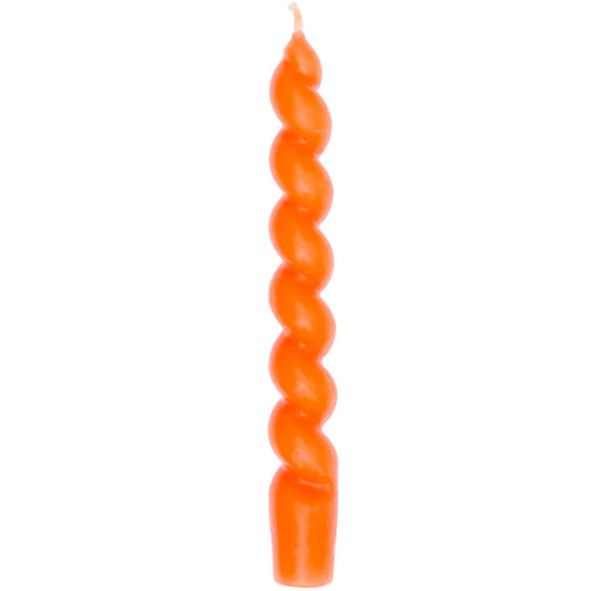 Rico | Spiral Candle | Soft Neon Orange