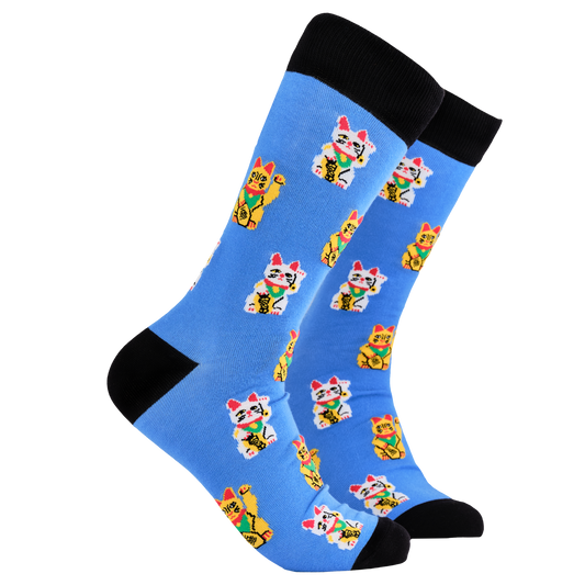 Socktopus | Lucky Cats | Blue | S UK 4-8