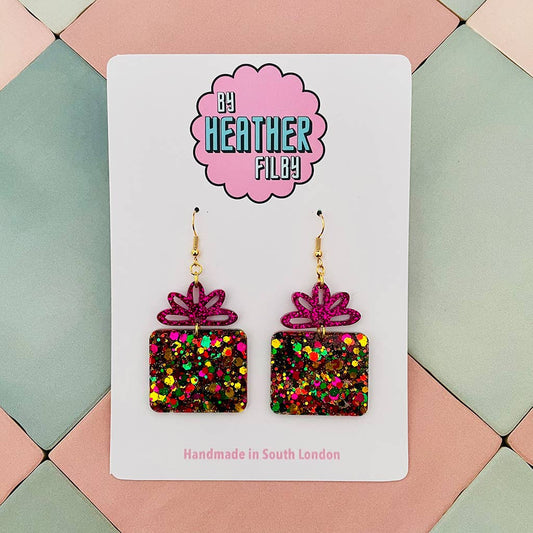 By Heather Filby | Glitzy Glitter Earrings | Christmas Present
