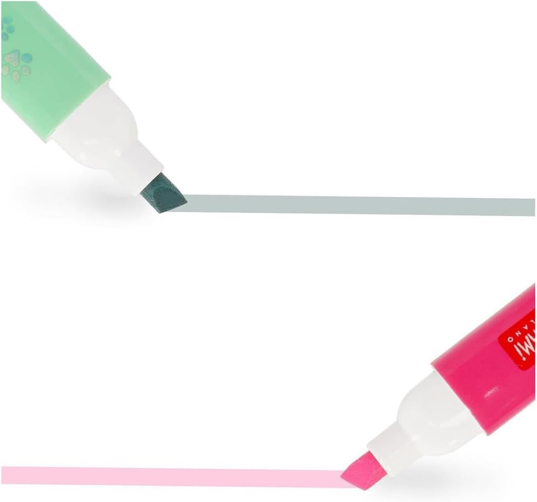 Legami | Kitty Dual Chisel Tip Highlighters | Set of 6
