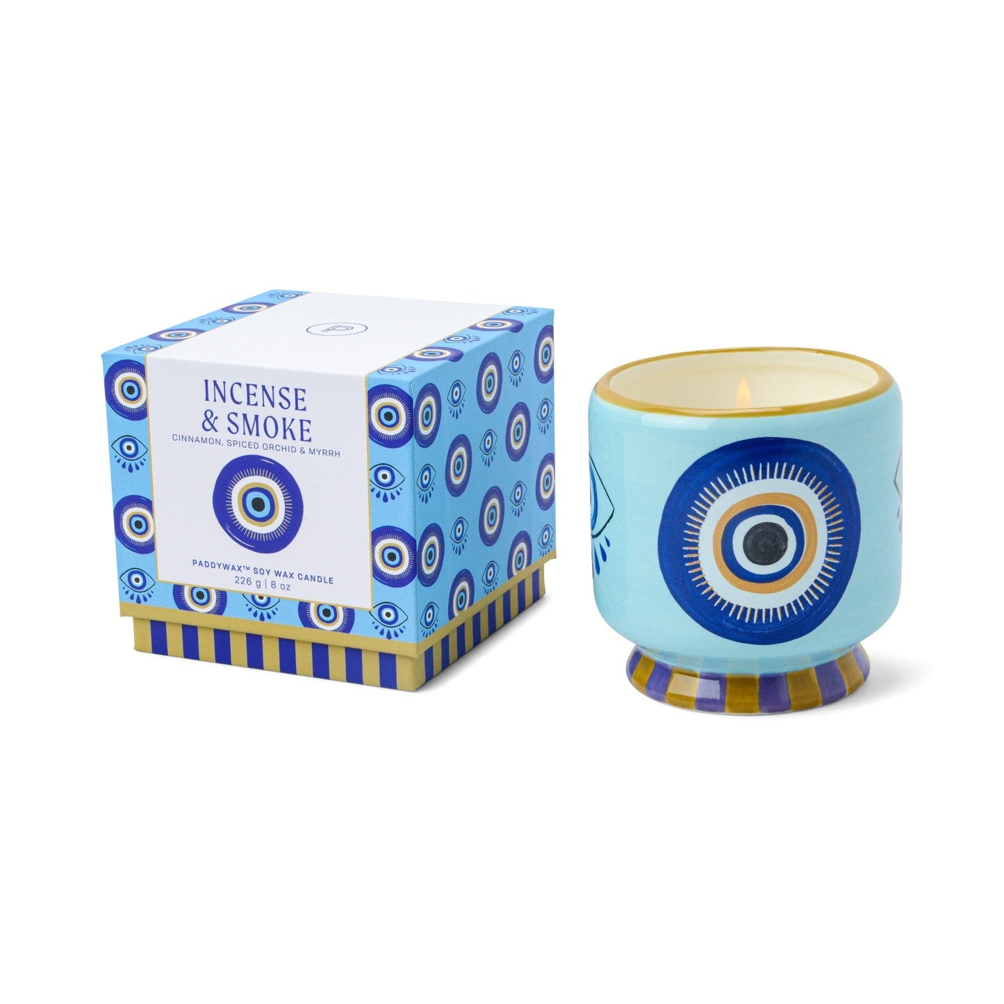 Designworks Collective | Paddywax Adopo | Eye Ceramic Candle - Incense & Smoke