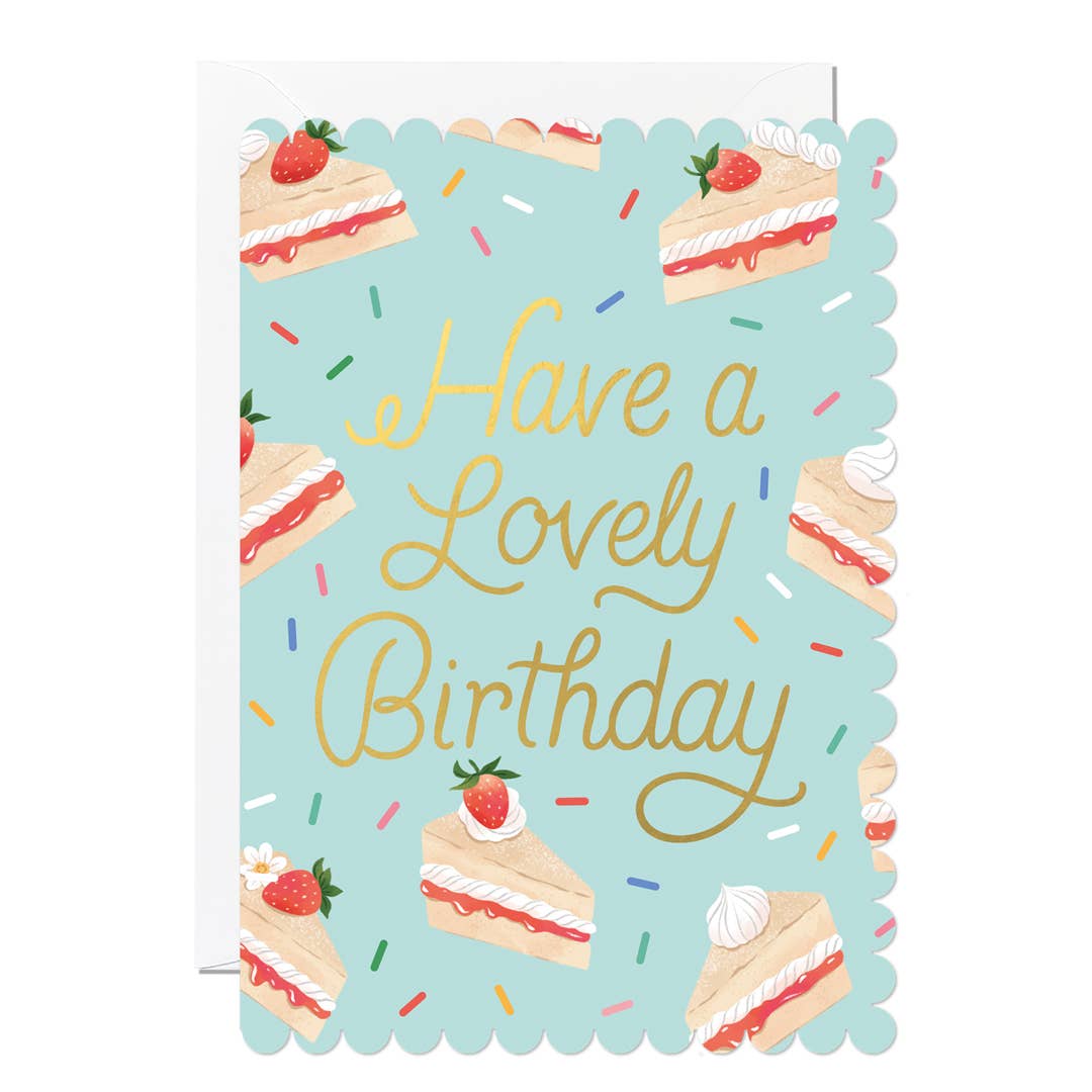 Greetings Card | Lovely Birthday Victoria Sponge Cake