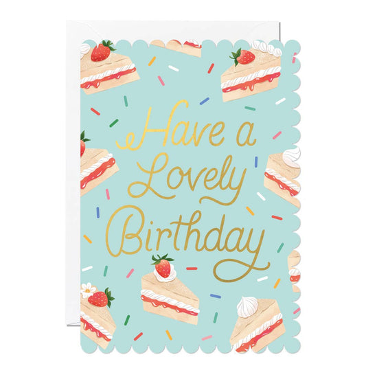Greetings Card | Lovely Birthday Victoria Sponge Cake