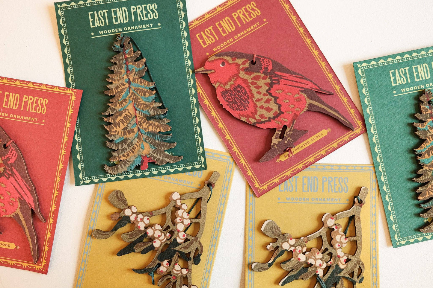 East End Press | Wooden Ornament | Mistletoe