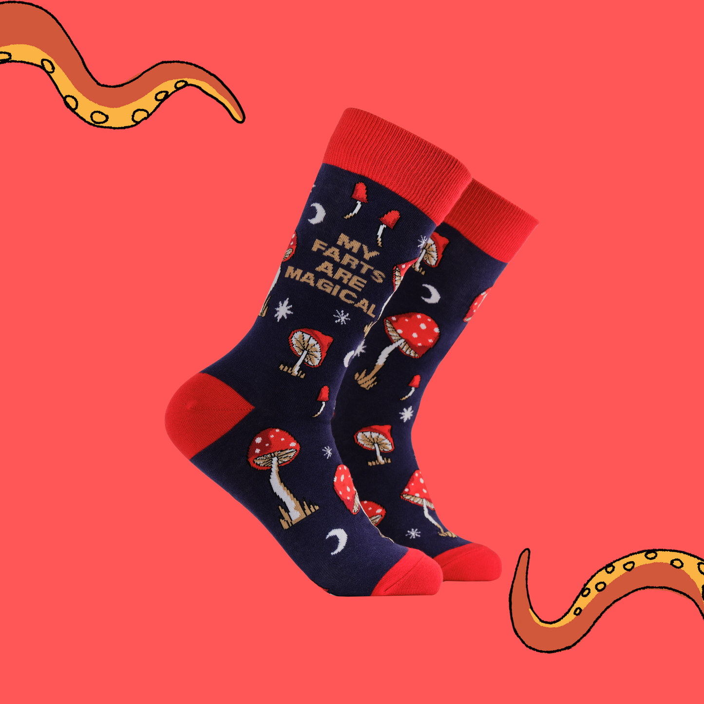 Socktopus | Farts Are Magical | Navy |  UK 9-12
