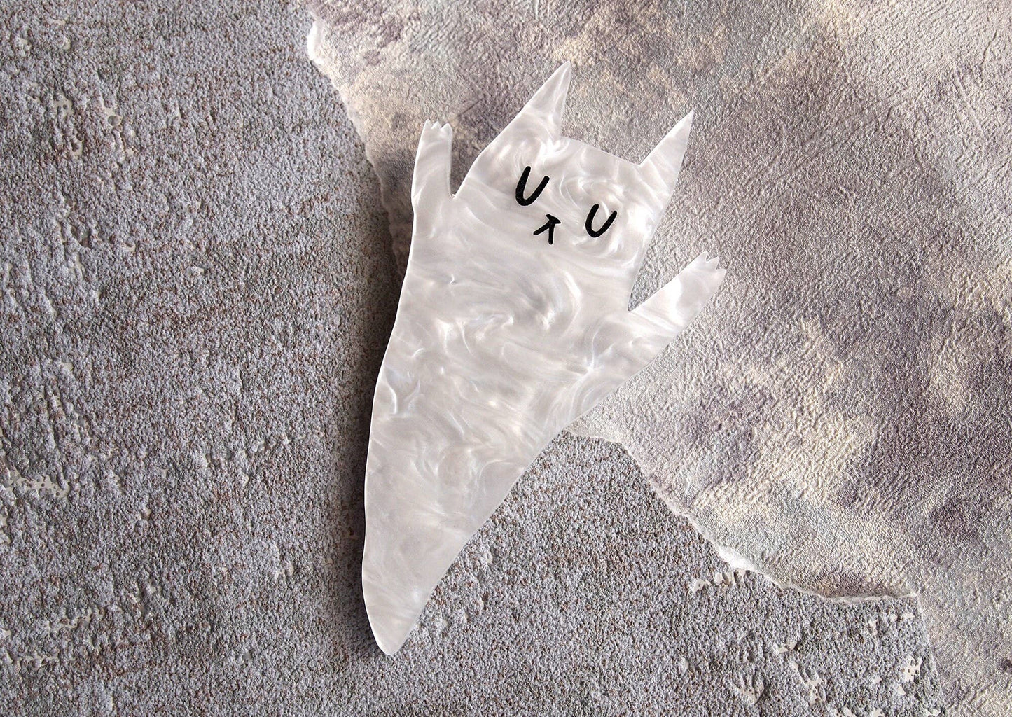 I Like Cats | Laser Cut Acrylic Brooch | Ghost Cat