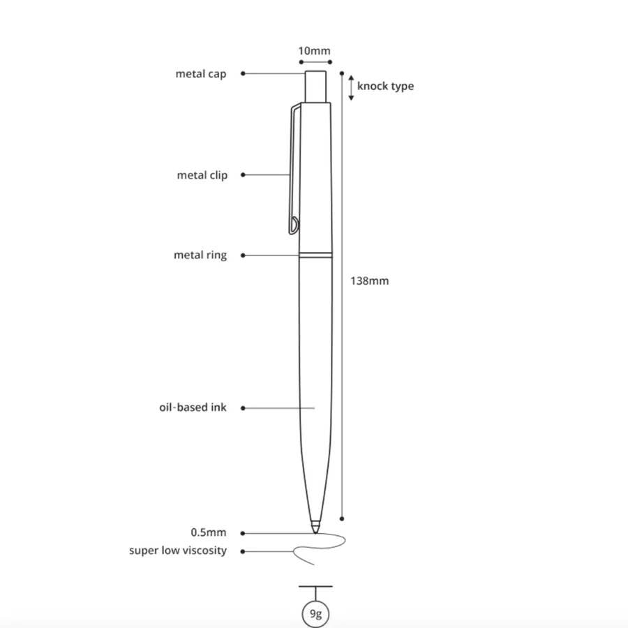 Livework | Life & Pieces | Classic Ballpoint Pen 0.5mm | Sage Green