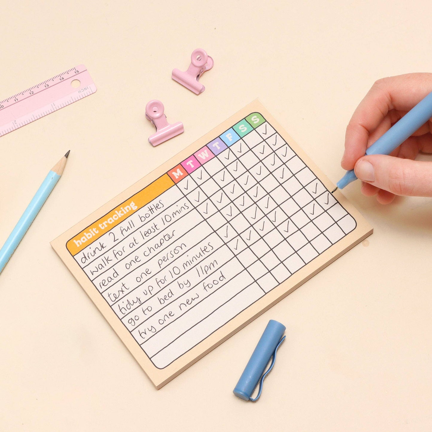 Oh, Laura | A6 Habit Tracker Notepad