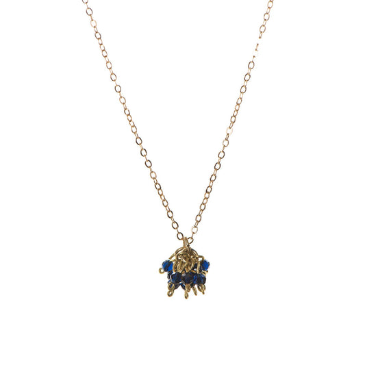Just Trade | Elizabeth Cluster Navy Pendant