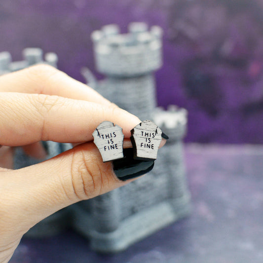 Silly Loaf | Stud Earrings | Halloween Grave