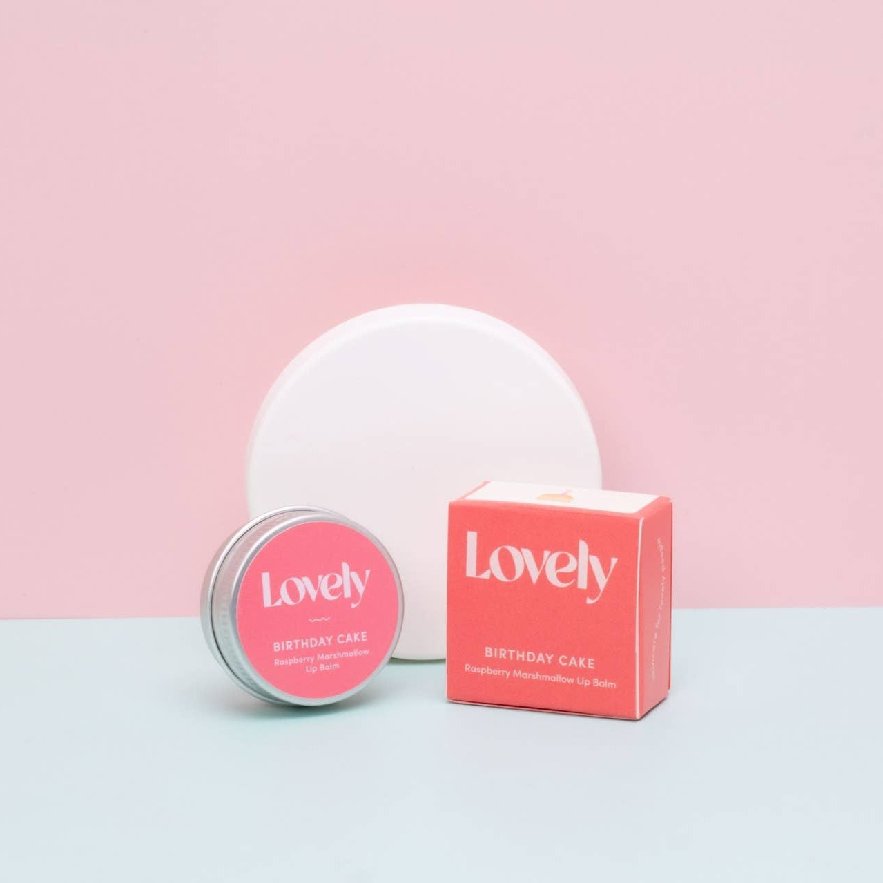 Lovely Skincare | Lip Balm | Birthday Cake - Raspberry Marshmallow