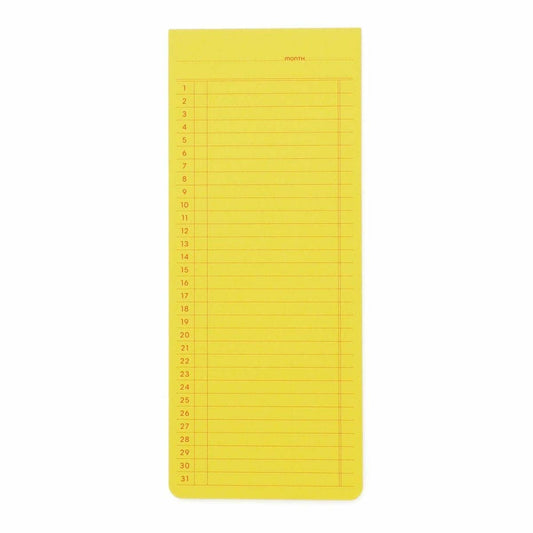 Penco | Sticky Memo Pad Monthly | Yellow