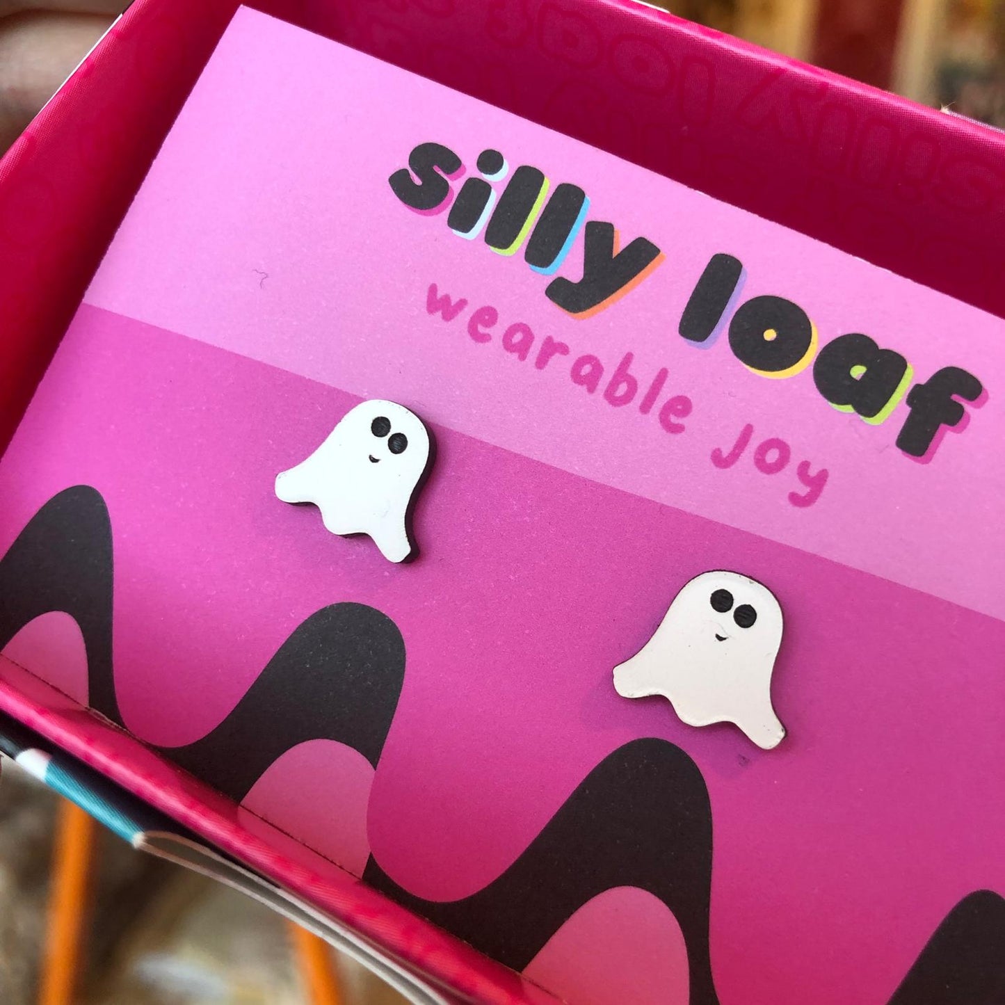 Silly Loaf | Ghost Stud Earrings