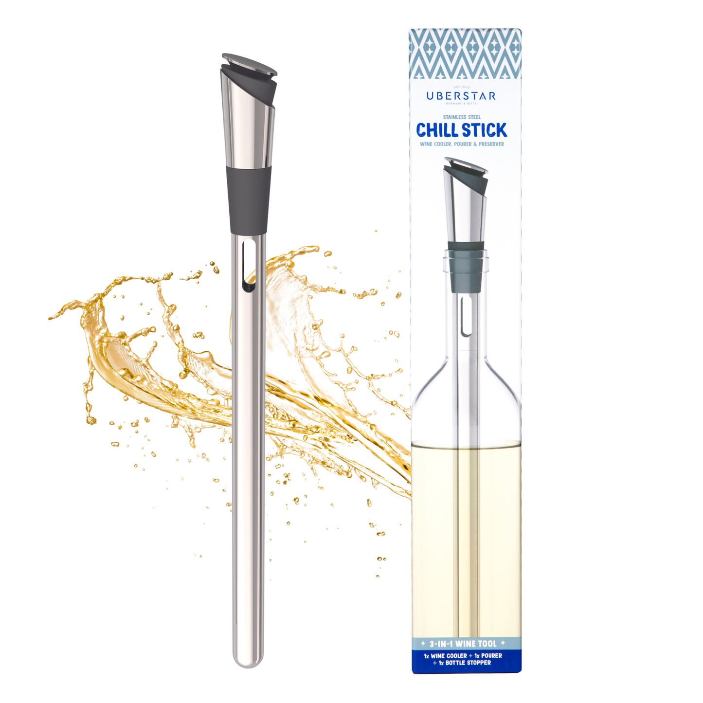 UBERSTAR | Stainless Steel Wine Chill Stick