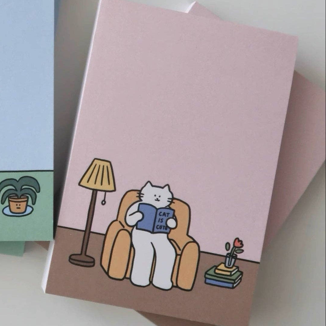 Hello Claws | Kitty Life Memo Note Pad (Reading)