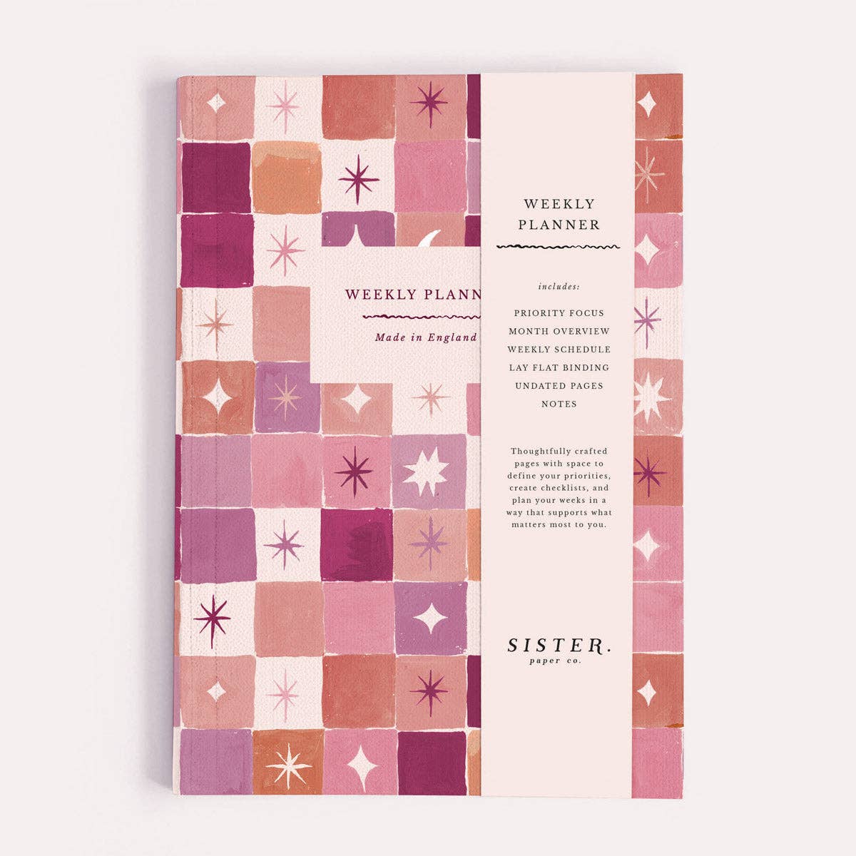 Sister Paper Co. | Undated Weekly Planner | Dream Quilt