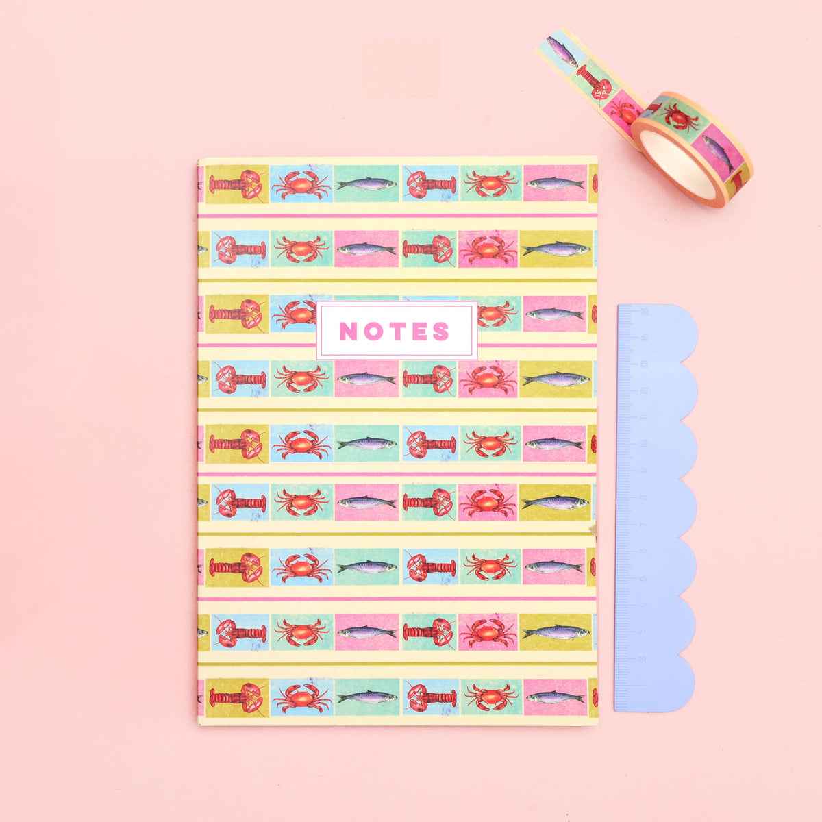 Fawn & Thistle | A5 Lined Notebook | Tutti Frutti Sardine
