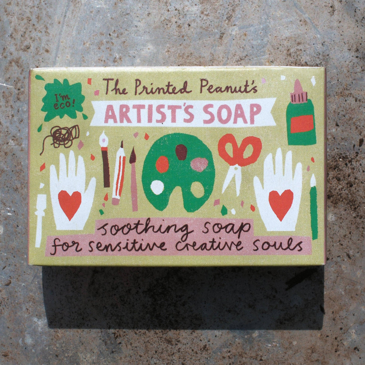 The Printed Peanut | Natural Handmade Soap Bar | Artist Soap