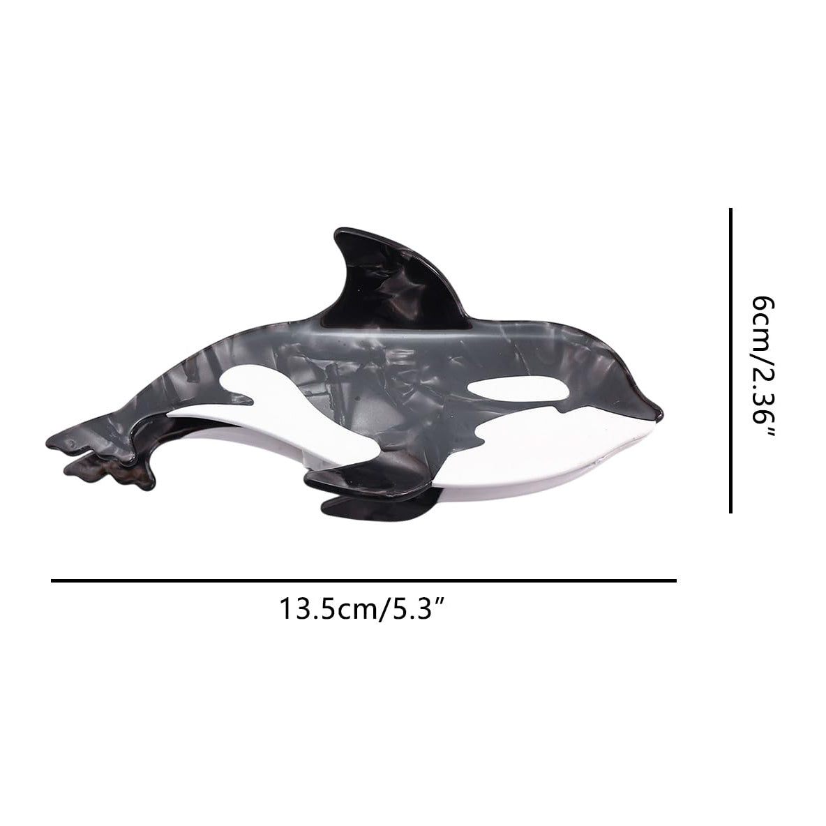 Hair Claw | XL Orca Whale