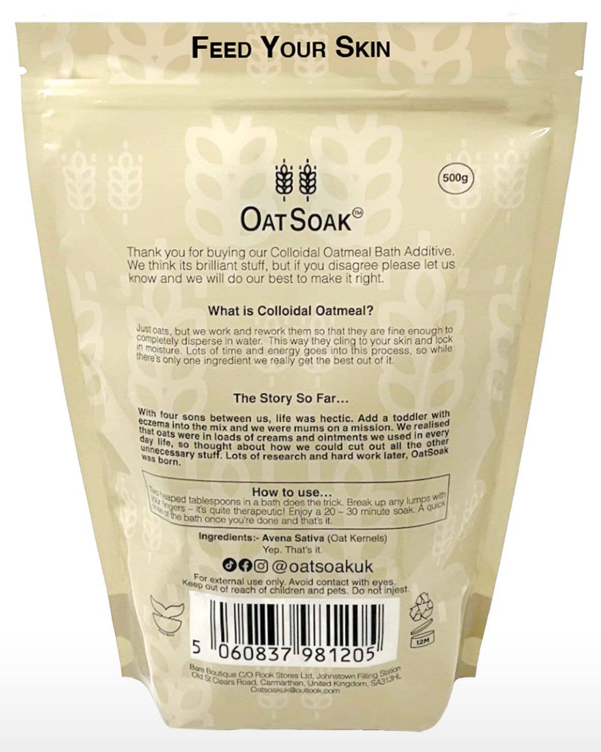 OatSoak | Dissolvable Oats for the Bath