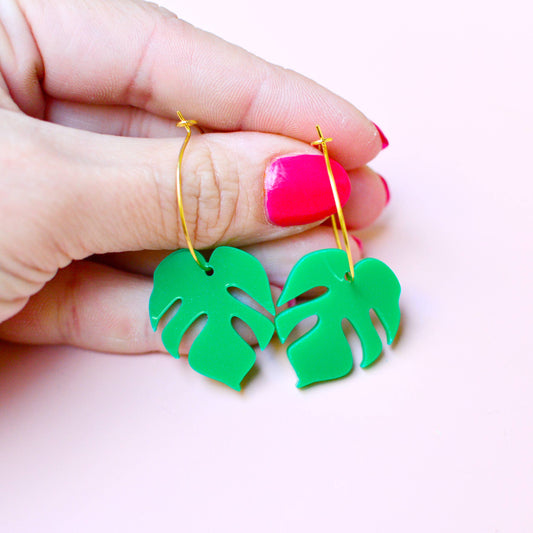 Silly Loaf | Hoop Earrings | Monstera