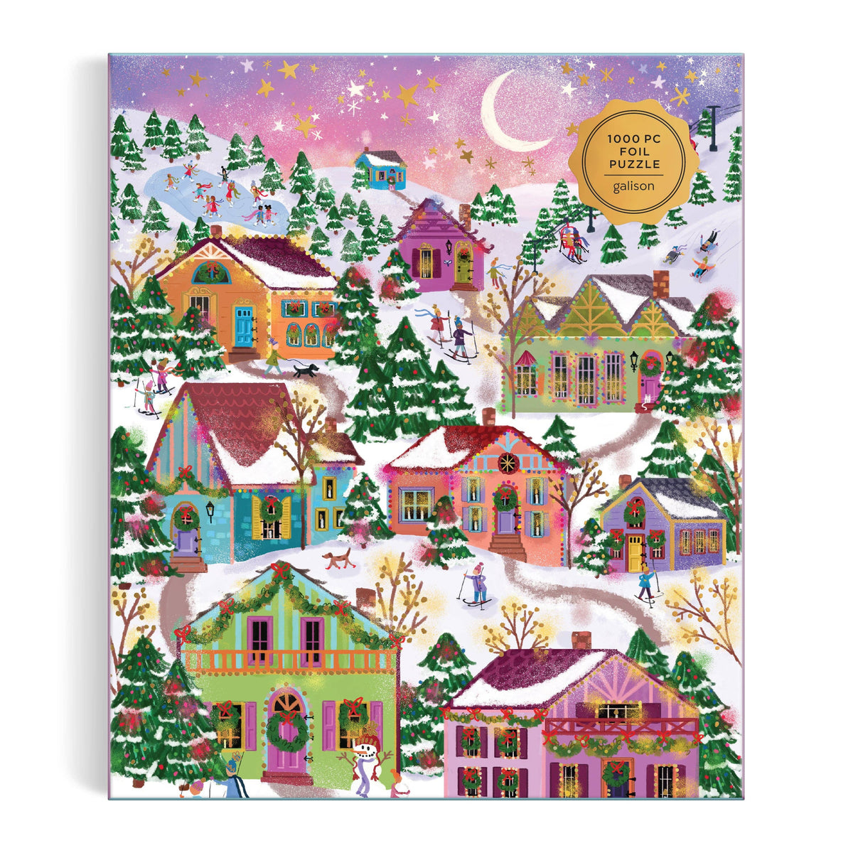 Jigsaw | 1000 Piece Foil Puzzle | Joy Laforme Snowcap Village