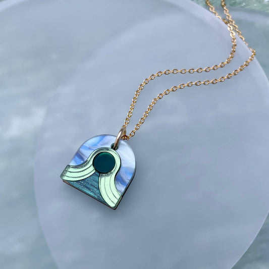 Rosa Pietsch | Arch Dot Mini Pendant | Emerald Green Marble