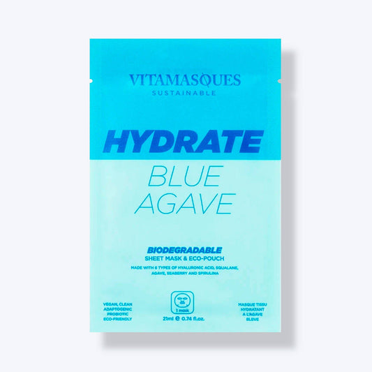 Vitamasques | Hydrate Blue Agave Biodegradable Face Sheet Mask