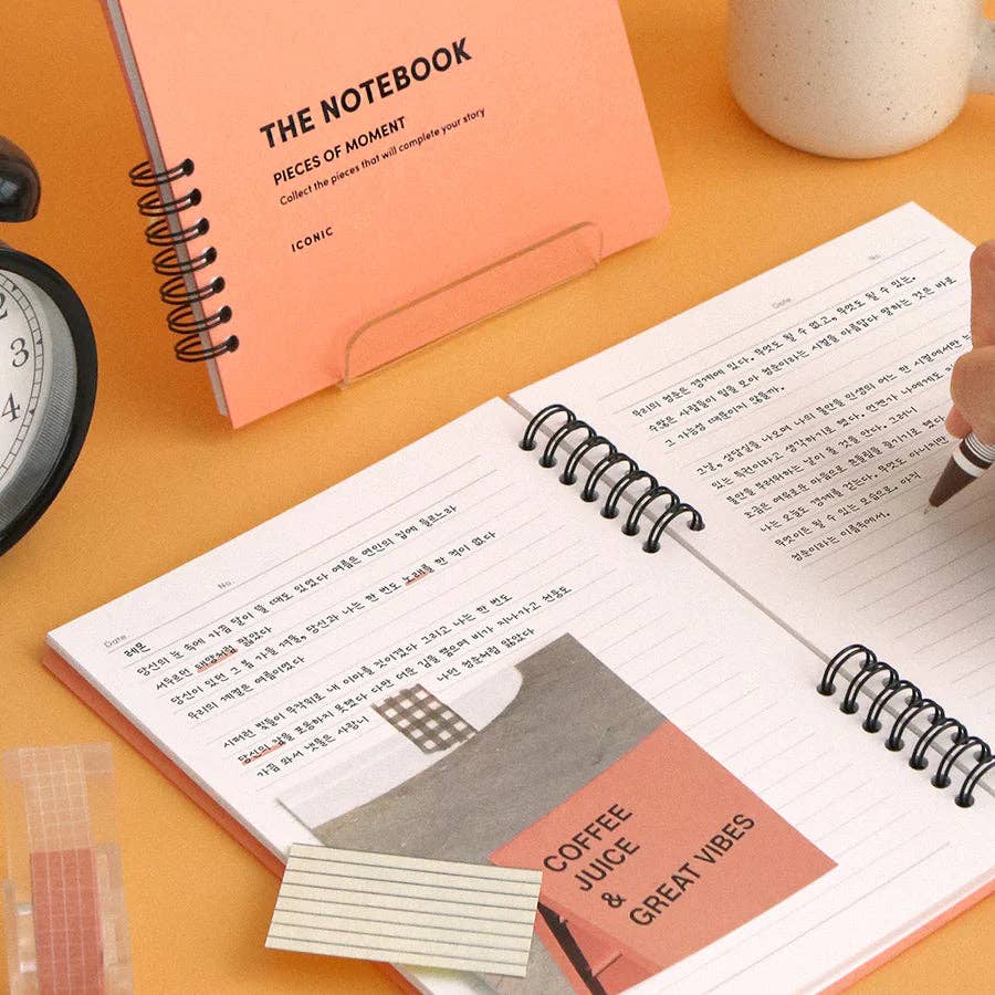 Iconic | Compact A5 Lined Notebook | Orange Coral