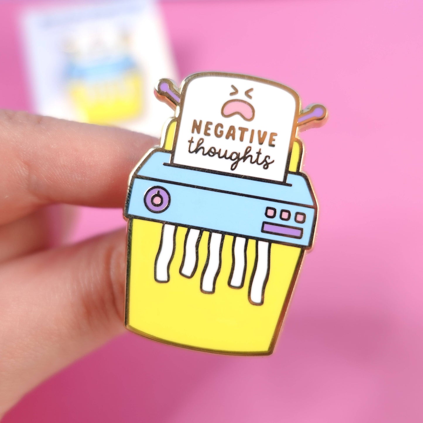 Sunshine Lane | Shred Your Negative Thoughts Enamel Pin